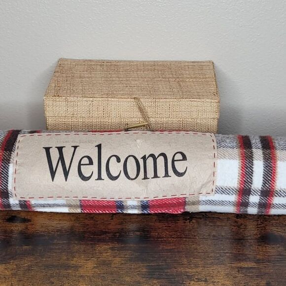 Elements Fabric 'Welcome' Door Draft Stopper - Picture 4 of 8